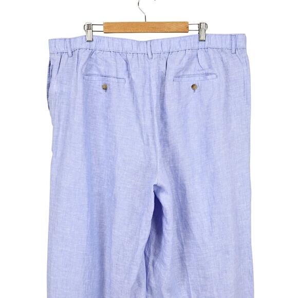 J.Crew Linen Harbor Wide Leg Pant French Blue Size XXL NWOT - Picture 6 of 8